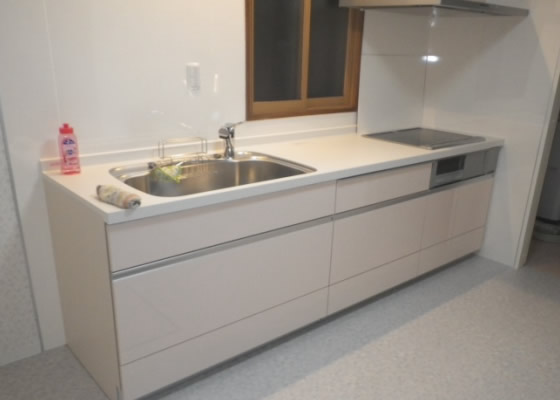 システムキッチン交換工事　リフォーム施工後